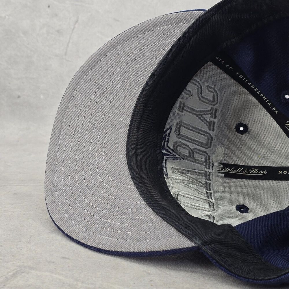 Vintage Dallas Cowboys Mitchell & Ness Cap 7 1/2 NFL Raised Script Logo Wool Hat - Picture 11 of 15